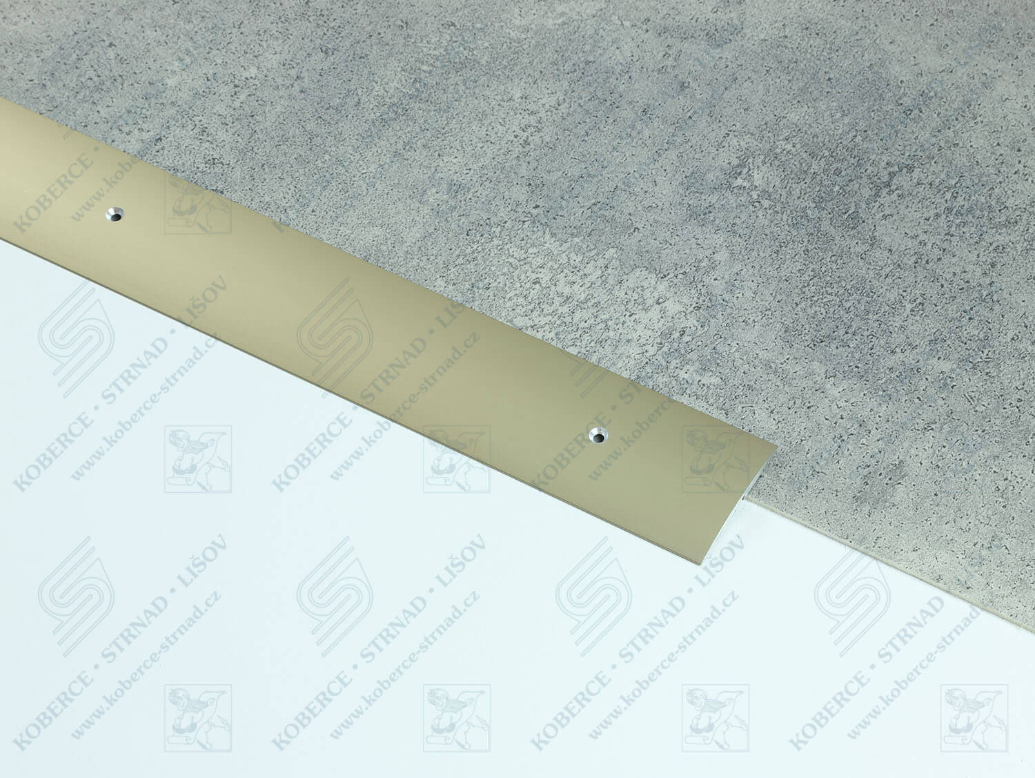 Oblouk 50 mm světlý bronz přechodová lišta vrtaná