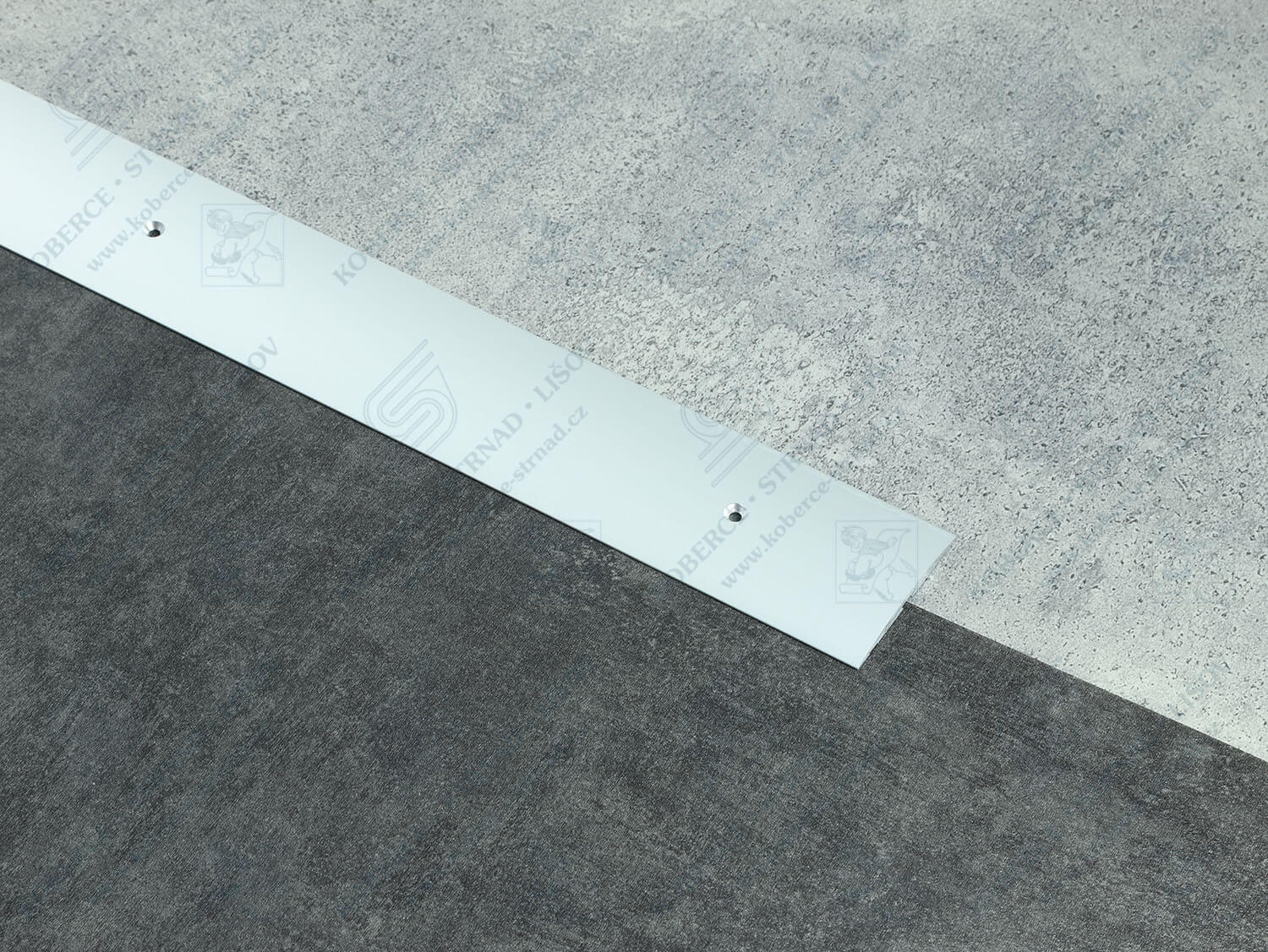 Oblouk 50 mm stříbrná přechodová lišta vrtaná