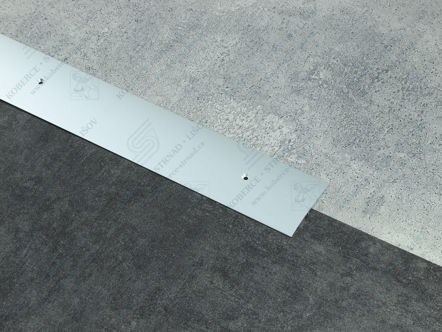 Oblouk 60 mm stříbrná přechodová lišta zátěžová vrtaná