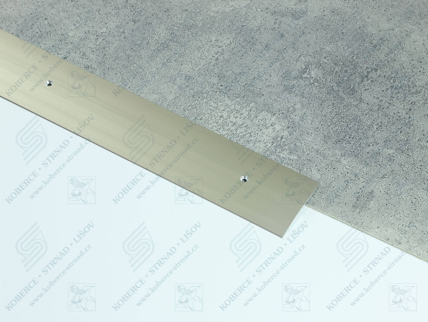 Oblouk 60 mm světlý bronz přechodová lišta zátěžová vrtaná