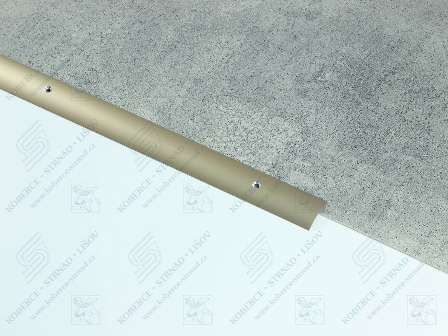 Oblouk 28 mm světlý bronz přechodová lišta vrtaná