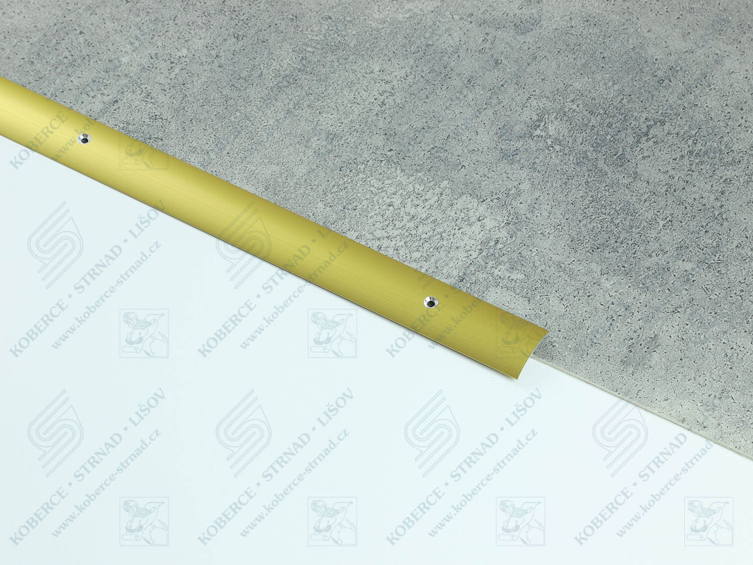 Oblouk 28 mm zlatá přechodová lišta vrtaná 08621-5