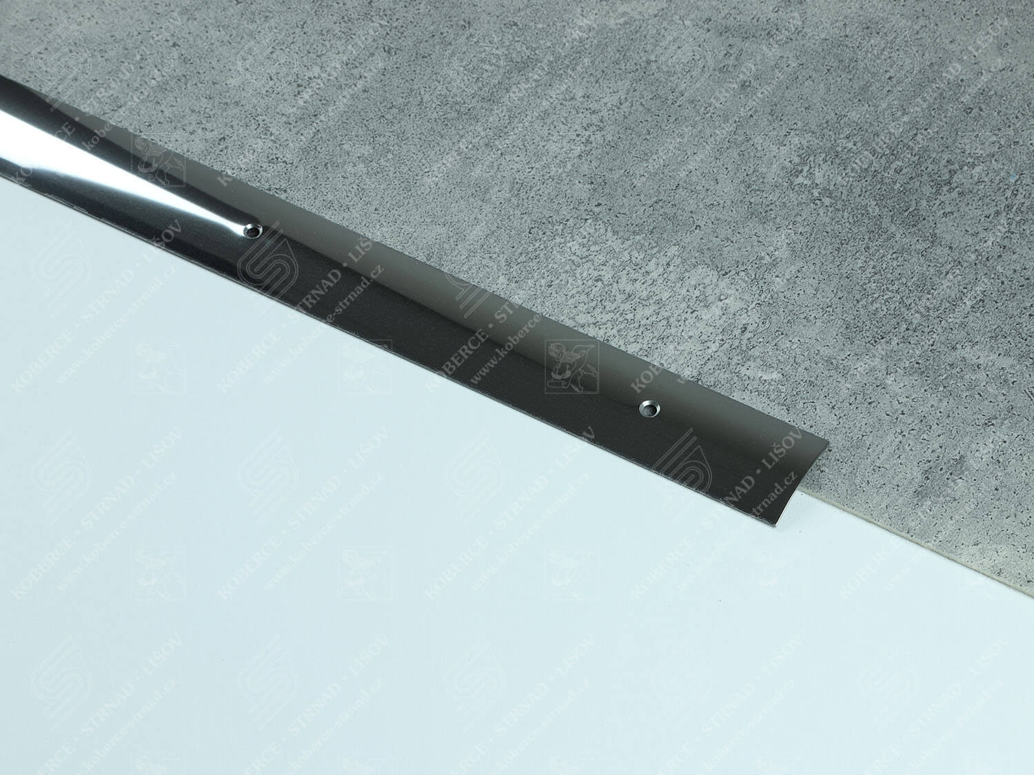 Oblouk 37 mm nerez leštěná přechodová lišta vrtaná 06191-5, 06221-9