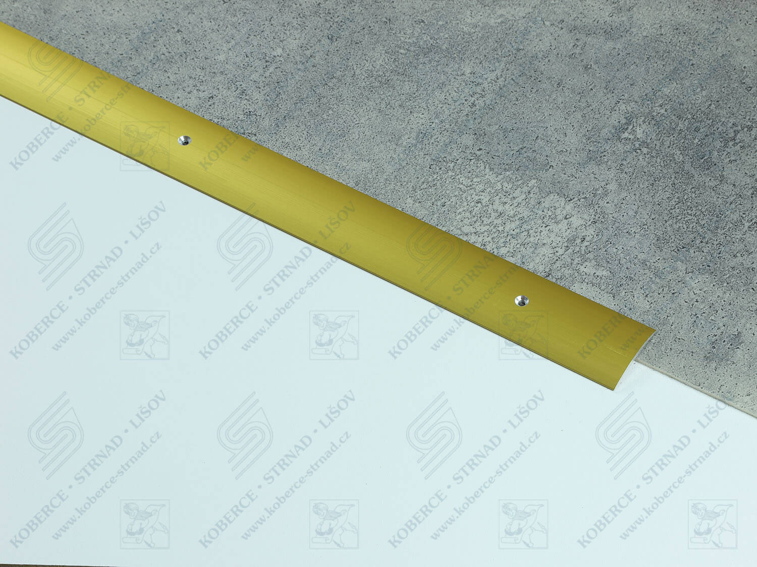 Oblouk 37 mm zlatá přechodová lišta vrtaná 31322-9, 31332-8