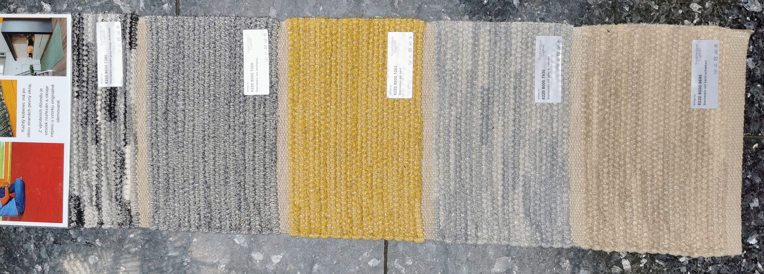 Sternstein uni 7930 grau schattiert