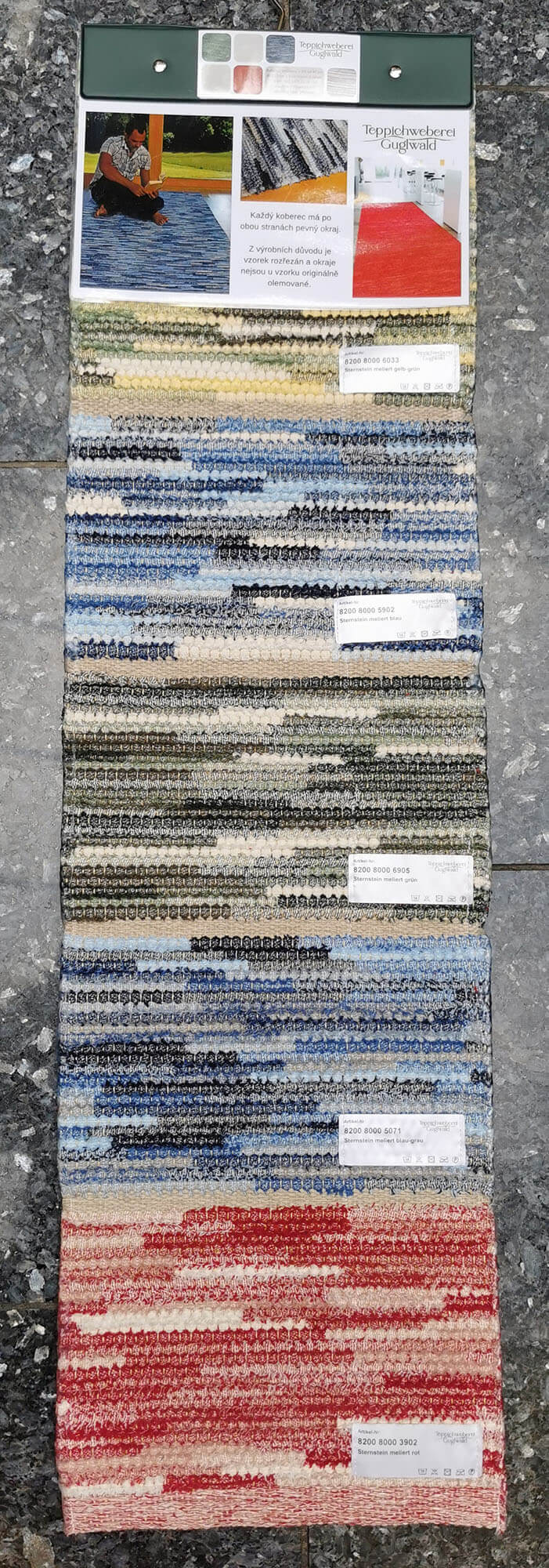 Sternstein meliert 5073 blau - gelb - grau