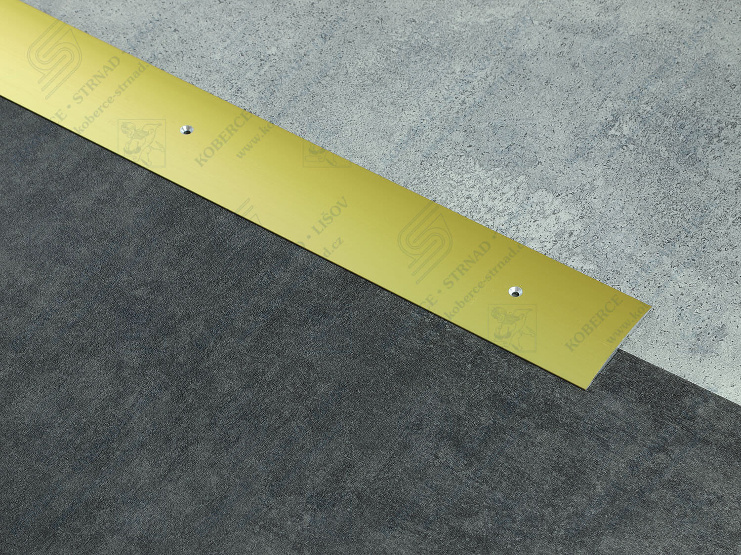 Oblouk 60 mm zlatá přechodová lišta zátěžová vrtaná