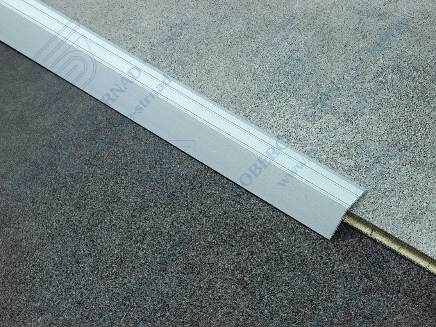 Náběh 12 mm stříbrná podlahová lišta samolepicí 42370, 73997