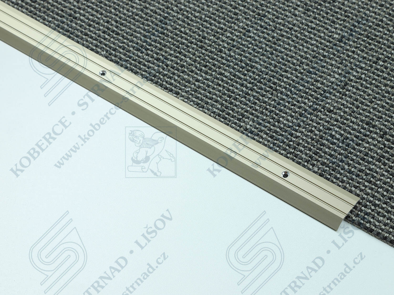 Náběh 4,5 mm světlý bronz podlahová lišta vrtaná