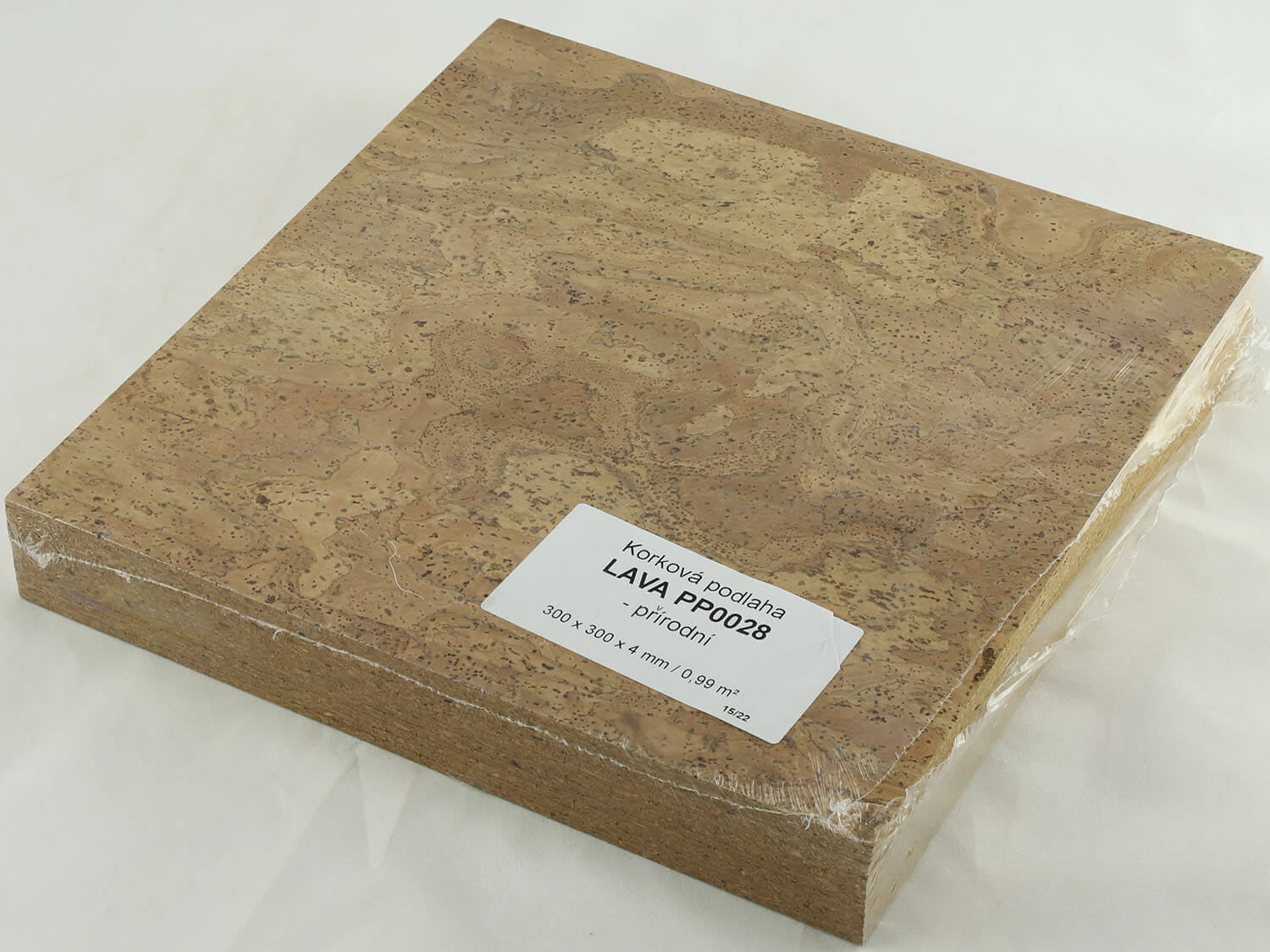 Lava přírodní 300x300x4mm podlahový korek