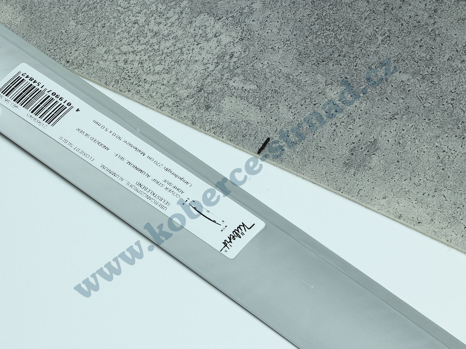 Oblouk 50 mm stříbrná přechodová lišta samolepící