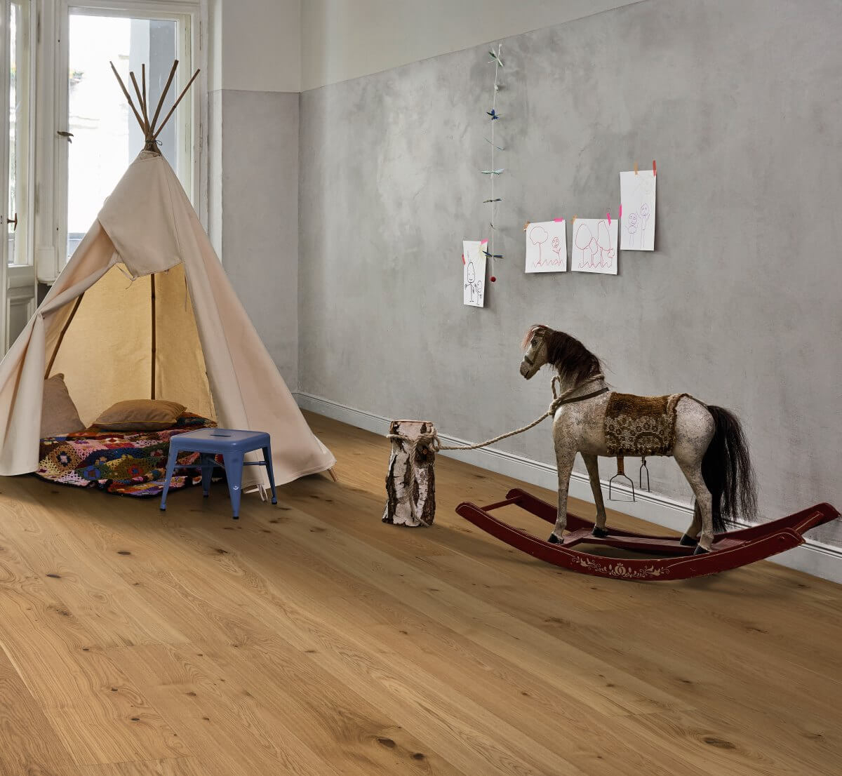 Basic 11-5 Dub velké prkno, rustikal, matný lak, 1601464