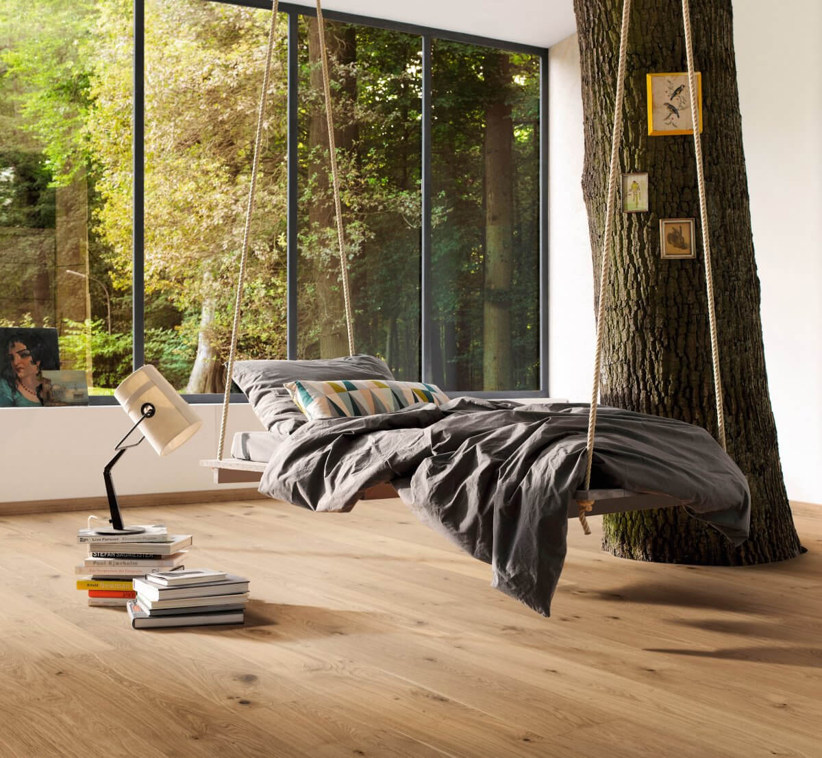 Basic 11-5 Dub velké prkno, rustikal, matný lak, 1601464