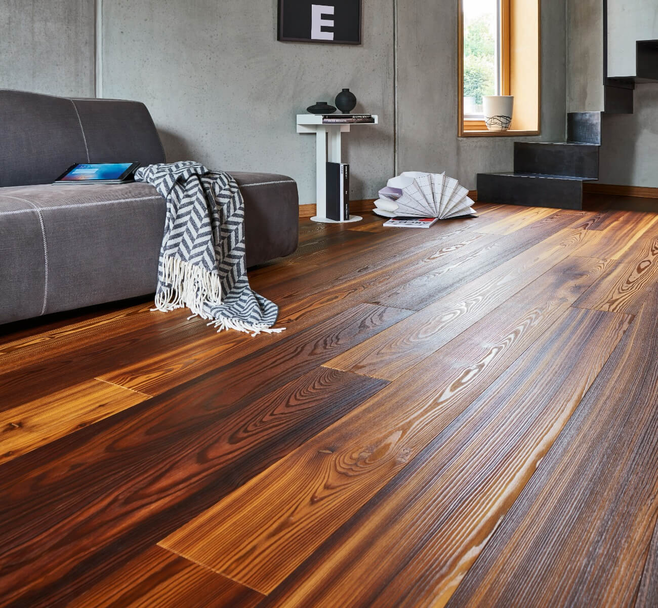 Classic 3060 Modřín kouřový Soft struktura, rustikal, prkno, olej, 1739904